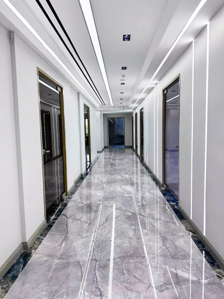 Corridor leading to clinic treatment rooms